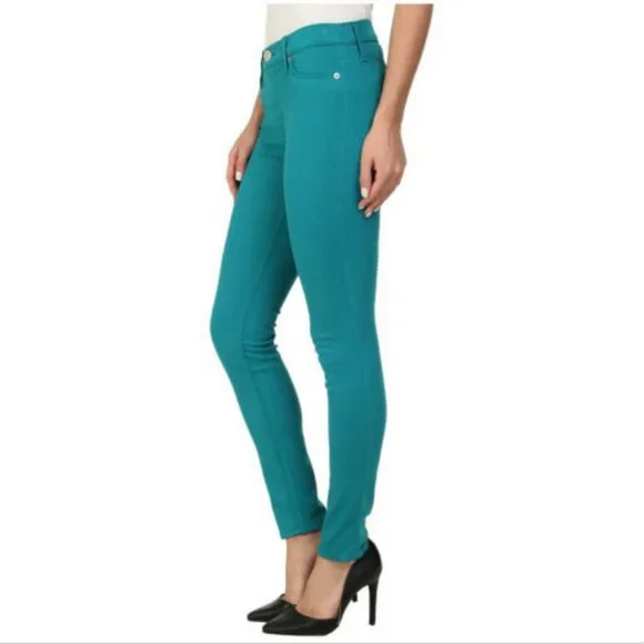Hudson Jeans Nico Marina Blue Green Skinny Jeans ASO Taylor Swift - Picture 4 of 5